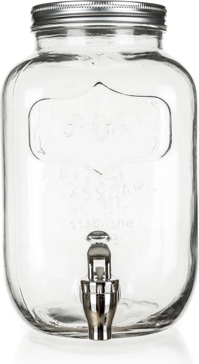 Holdbart klart glas og metal låg