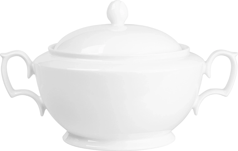 MariaPaula Klasyka klassisk hvid porcelænsvase 2,7 l