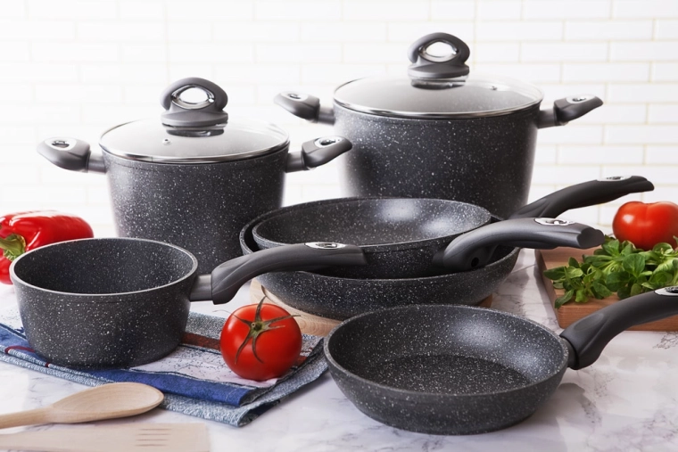 Non-stick Dyflon med steneffekt