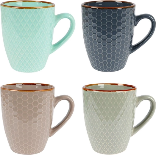 Stilfuldt reliefdesign i forskellige farver