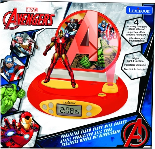 3D-vækkeur med projektor Avengers Iron Man