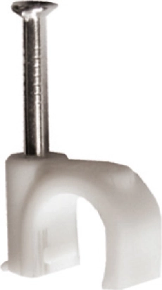 Solight kabelclips 8 mm hvide (100 stk.)