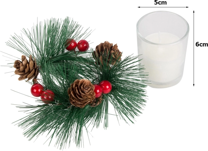 Stearinlys i glasbeholder