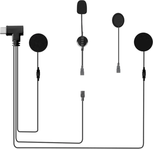 EJEAS HIFI-M3 hovedtelefoner med mikrofon til motorcykelhjelm (USB‑C)