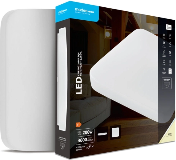Modee firkantet loft-LED-lampe SQ4 36 W 4000 K 3600 lm