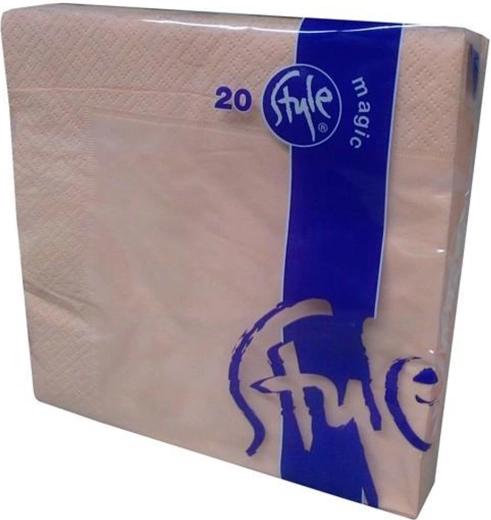Papirservietter laksfarvede 2-lags 33 × 33 cm, 20 stk.