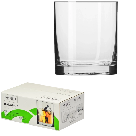 Sæt whiskyglas Krosno Balance 220 ml – 6 stk