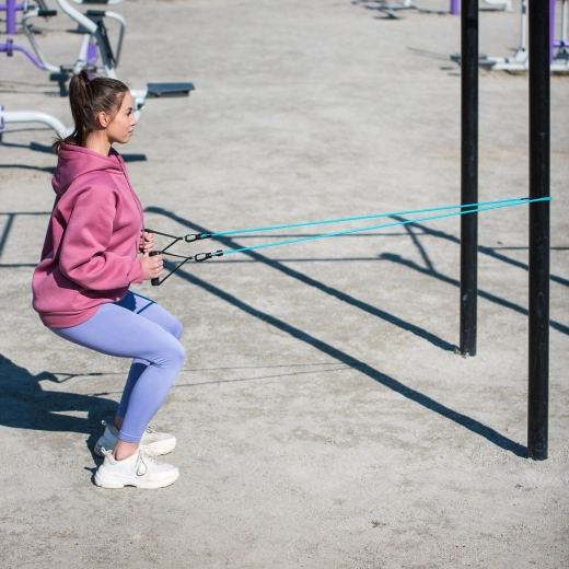 Komplet tilbehør til dusinvis af øvelser