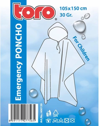 TORO regnslag-poncho til børn