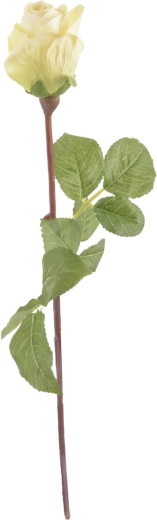 Kunstig rose lysegul 51 cm