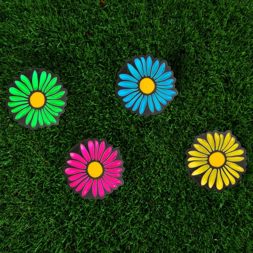 Farverig blomsterdekoration
