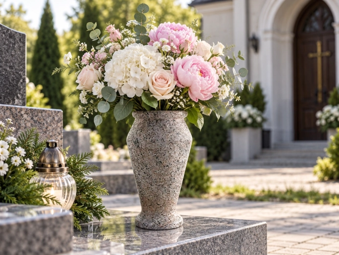 Til blomsterudsmykning af graven