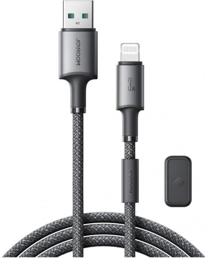 Joyroom magnetisk USB–Lightning-kabel 1,2 m, 3A, grå