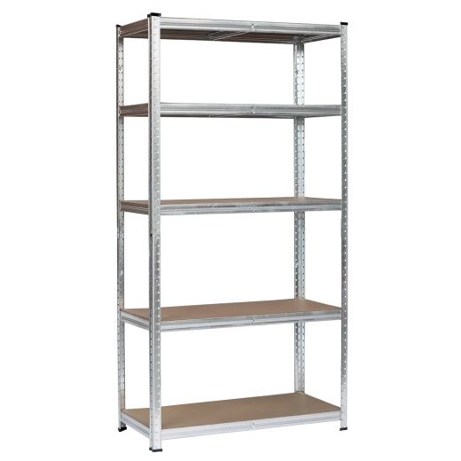 Galvaniseret metalreol med fem hylder 180 × 90 × 40 cm