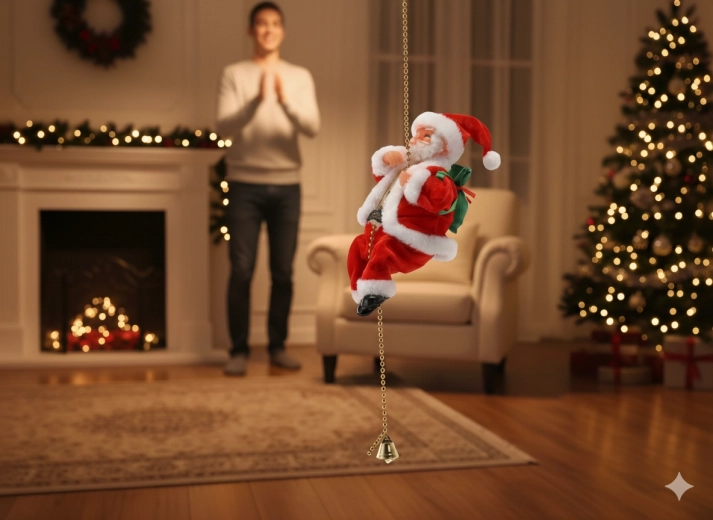 Bevægelig juledekoration, der fanger opmærksomheden med det samme