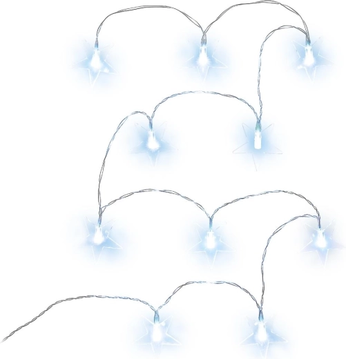 Julelyskæde med stjerner Retlux, 10 LED