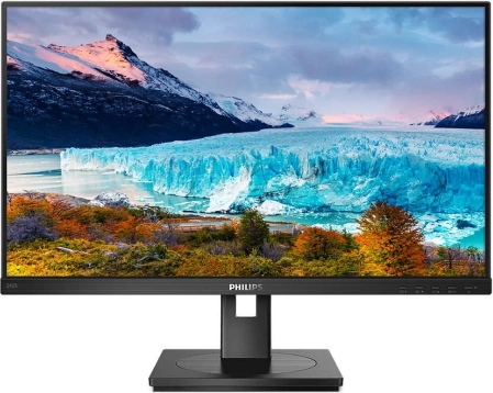 Skærm Philips 23,8" IPS med DVI, HDMI, DP og Pivot-funktion