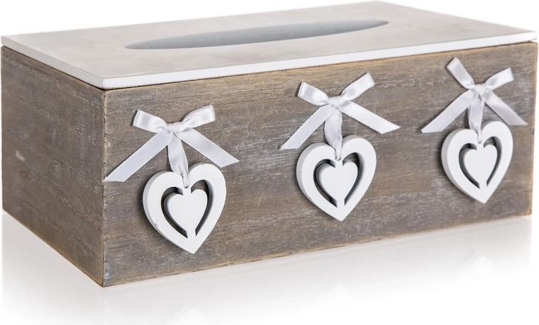 Boks til papirservietter HEART 24 × 13,5 × 9,5 cm