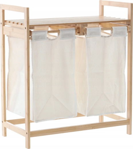 Bambusreol med to kurve 64 × 33 × 73 cm