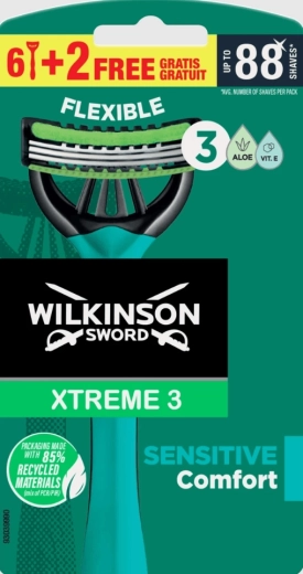 Engangsskraber Wilkinson Xtreme3 Sensitive, 8 stk.