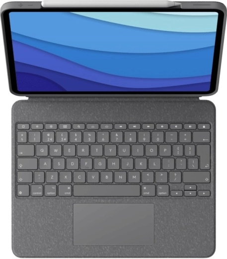 Laptoplignende tastatur og stor trackpad