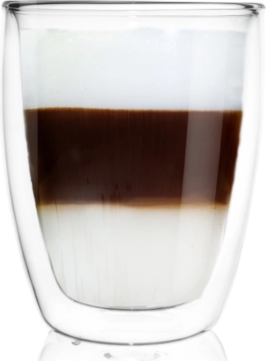Termoglas med dobbeltvæg til latte 330 ml