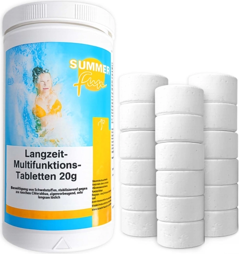 Multifunktionelle klortabletter til pool 20 g (1 kg)