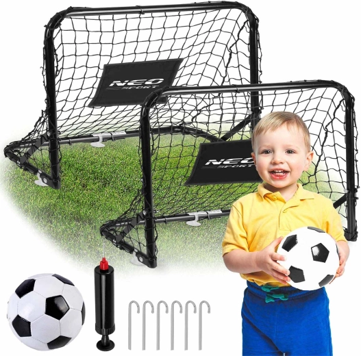 Neo-Sport sæt med fodboldmål til børn, 2 stk.