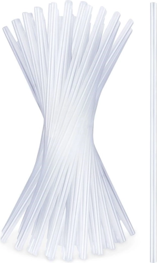 Gennemsigtige sugerør 22 cm, 50 stk.