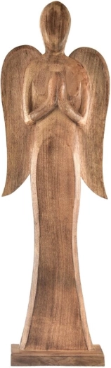 Dekorativ englefigur i mango nuance 78 cm