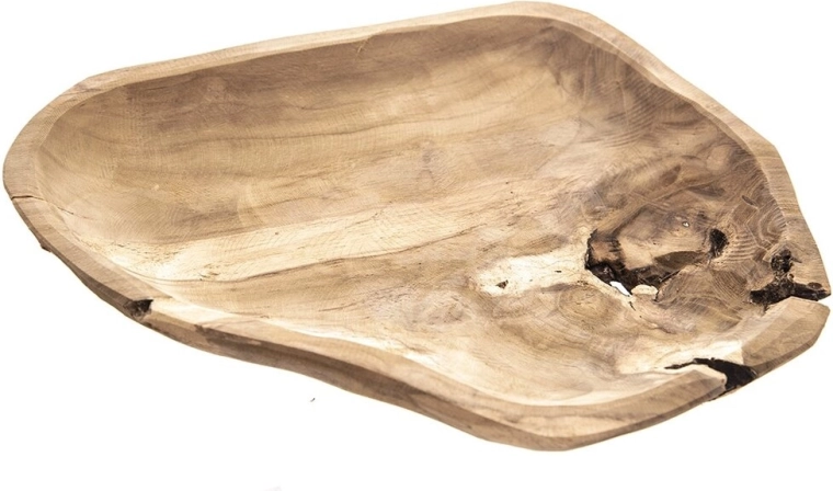 Skål i teaktræ 35 × 20 × 4 cm
