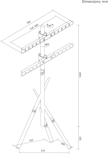 Bred kompatibilitet med VESA op til 600 × 400 mm