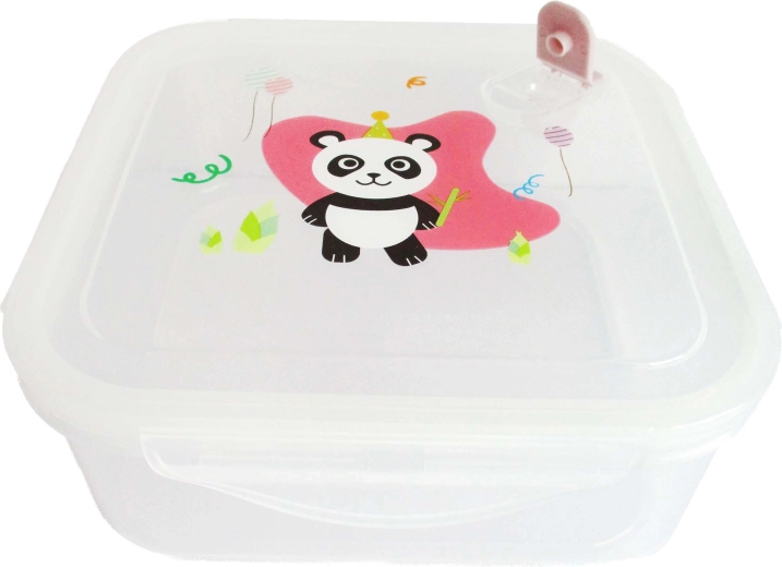 Plastmadboks med Panda-motiv, 1,2 l