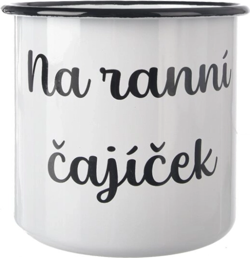 Emaljekrus “Čajíček” hvid 1 l