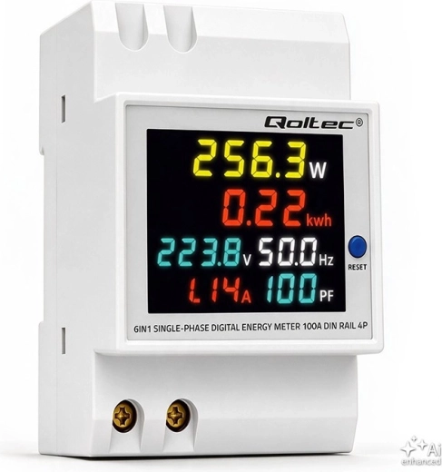 Enfaset energiforbrugsmåler til DIN-skinne 230 V 100 A 3P