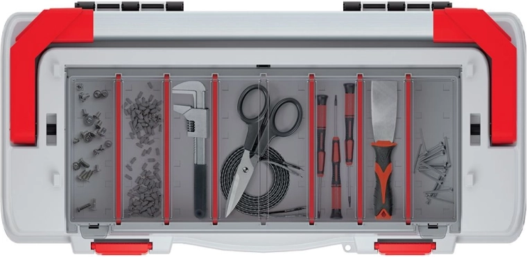 Organisering af småmateriale med justerbare skillevægge