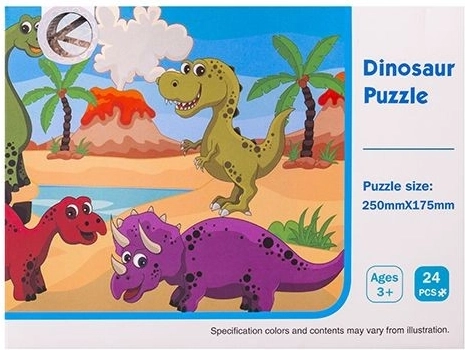 Puslespil med dinosaurer til børn – 24 brikker