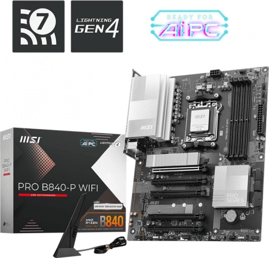 msi pro b840-p wifi – atx bundkort til amd am5