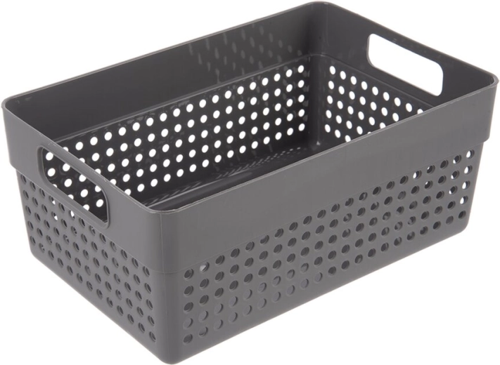 Orion opbevaringskurv Terra grå opbevaringsorganisator 23,5 × 15,5 × 10 cm