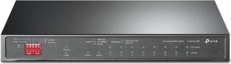 Gigabit desktop-switch med 10 porte med PoE+ og SFP