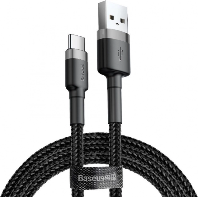 Baseus Cafule USB-C-kabel 2A 2 m grå-sort