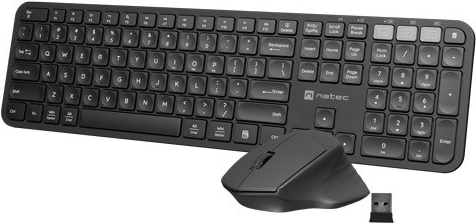 Trådløs sæt tastatur og mus Natec Octopus 2 Bluetooth + 2.4GHz