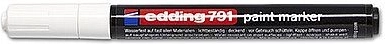 Lakeret hvid marker Edding 791