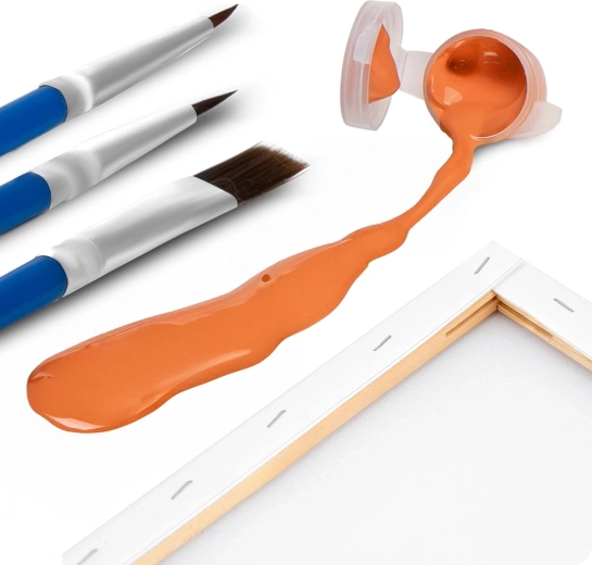 Komplet sæt med 3 pensler og 30 farver