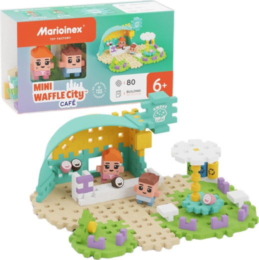 Marioinex Mini Waffle City Café byggesæt – café, 80 dele