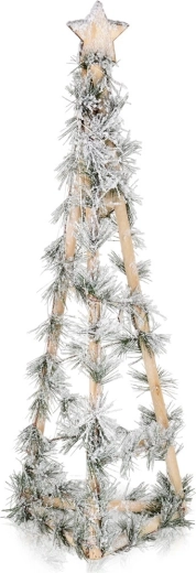 Lysende juletræskegle af træ 68 cm