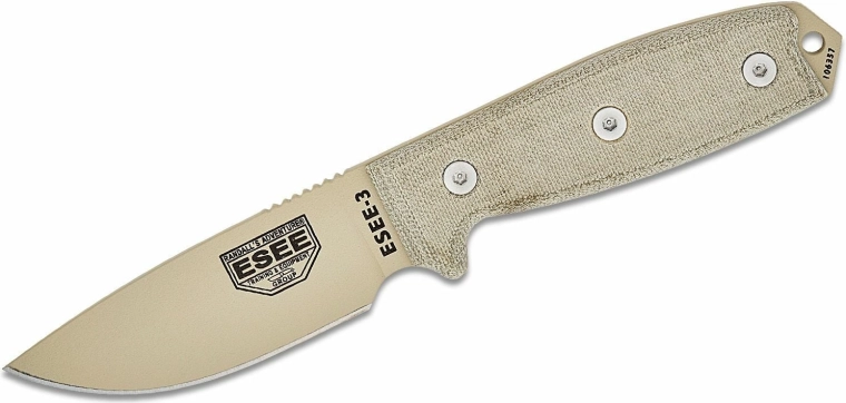 Universalkniven ESEE 3, Micarta, skede OD Green