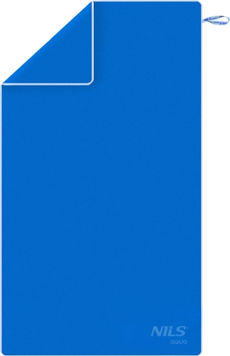 Hurtigttørrende mikrofiberhåndklæde NILS aqua, blå/lyseblå 180 × 100 cm