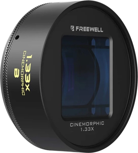 Anamorfisk objektiv Freewell 1,33× med 17 mm bajonet til smartphone