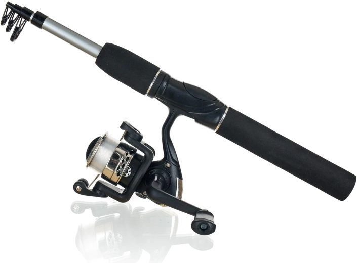 Teleskopisk fiskestang 180 cm med hjul og tilbehør